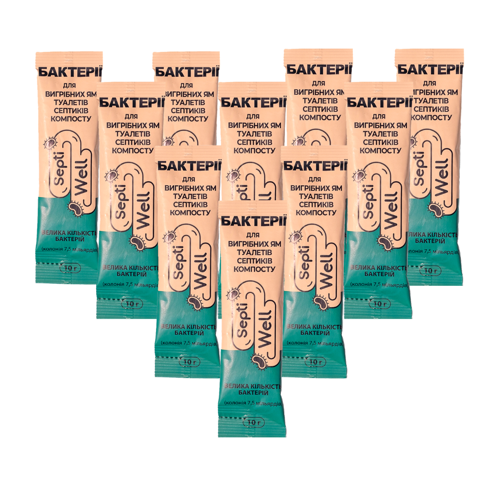 Бактерії для вигрібних ям та септиків SeptiWell порошок 100 г 10 стіків (11612) - фото 2