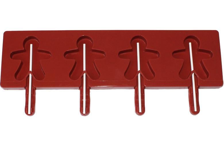 Форма Hauser Человечек для леденцов на палочке силиконовый планшет 350х95 мм (EM-8490-B)