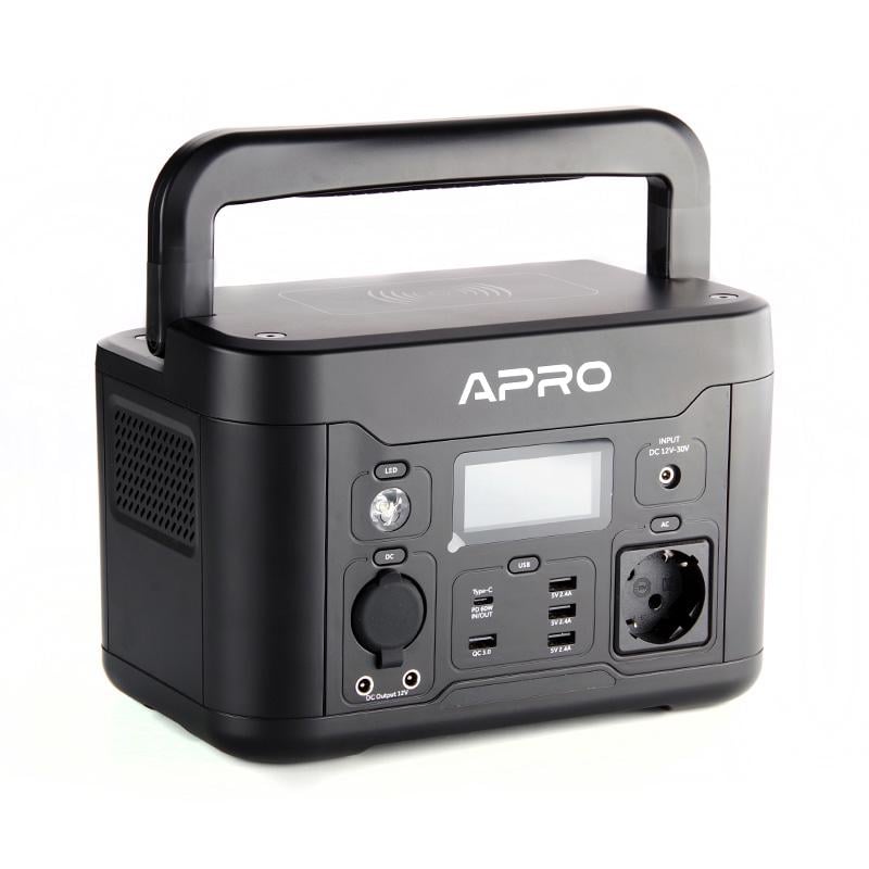 Зарядная станция Apro PS-500 220 В 500 Вт 515 Вт/ч с беспроводной зарядкой (852054) - фото 2