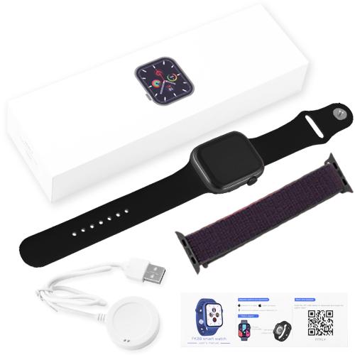 Смарт-часы Smart Watch Series 6 FK88 2 браслета с беспроводным ЗУ Black - фото 7