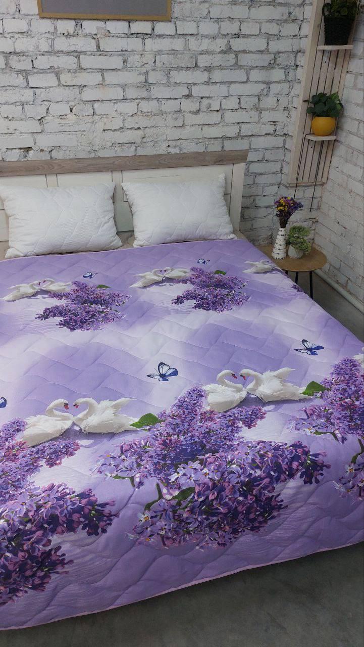 Одеяло гипоаллергенное хлопковое полуторное 145х210 см Фиолетовый (Д-lito-kovdra-001/15)