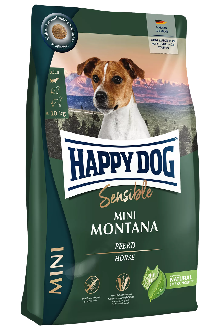 Корм сухий Happy Dog Sensible Mini Montana 4 кг для дрібних порід з кониною (61248)