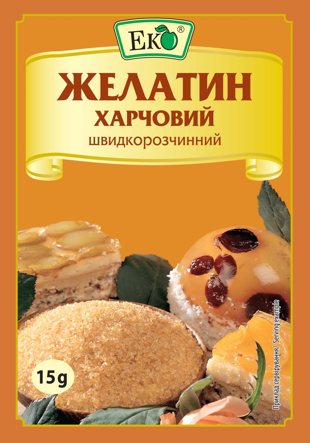 Желатин Еко харчовий швидкорозчинний 15 г (25449)