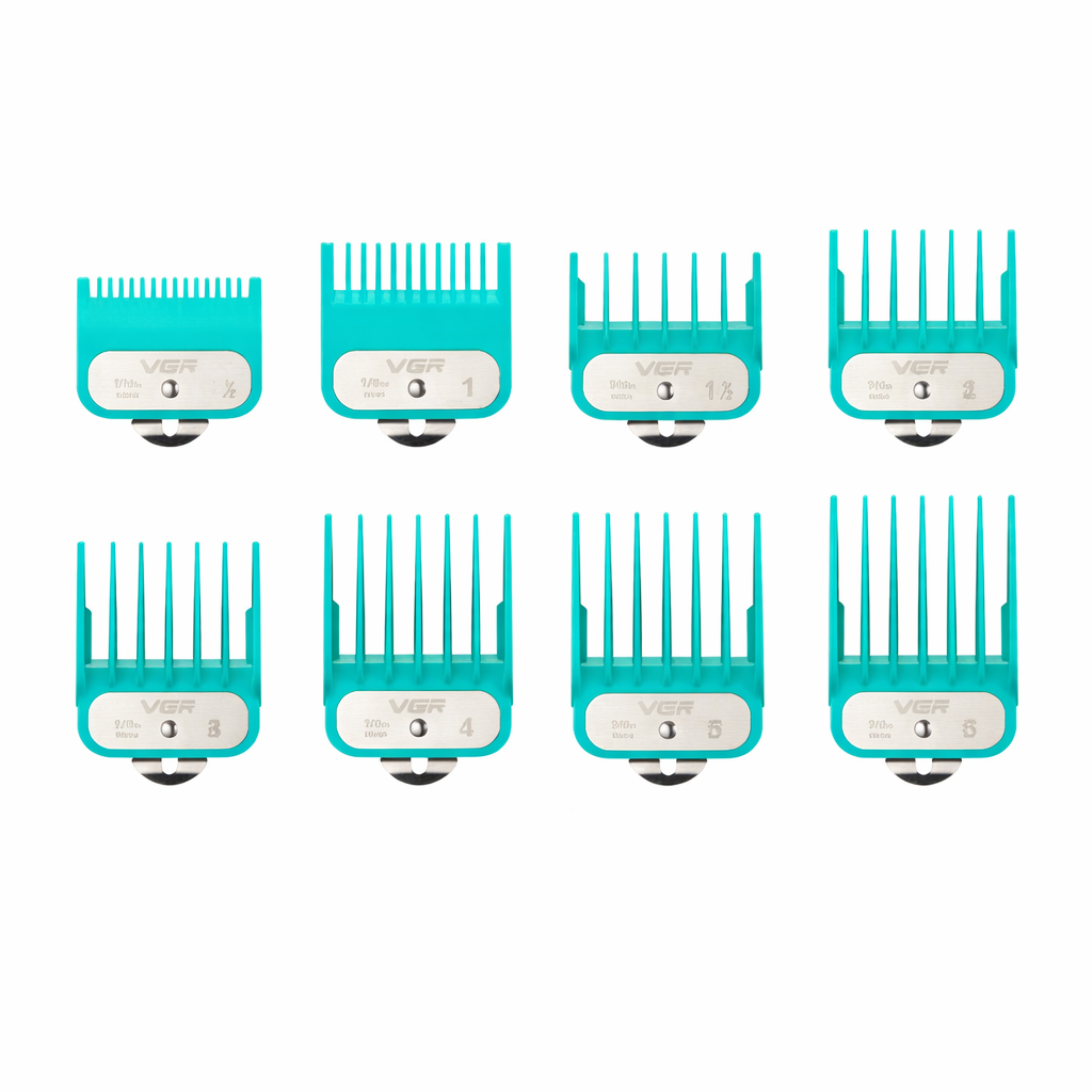 Набір насадок для машинки VGR V891 8 шт. 1,5-19 мм Бірюзовий (31330594)