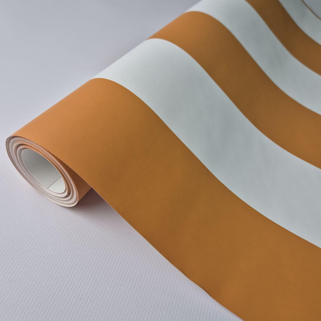 Обои виниловые Marburg Zeitlberger 50507 полосами для спальни/гостиной/кабинета 0,53x10,05 м Оранжевый/Белый (2731161870) - фото 5 Обои виниловые Marburg Zeitlberger 50507 полосами для спальни/гостиной/кабинета 0,53x10,05 м Оранжевый/Белый (2731161870) - фото 5