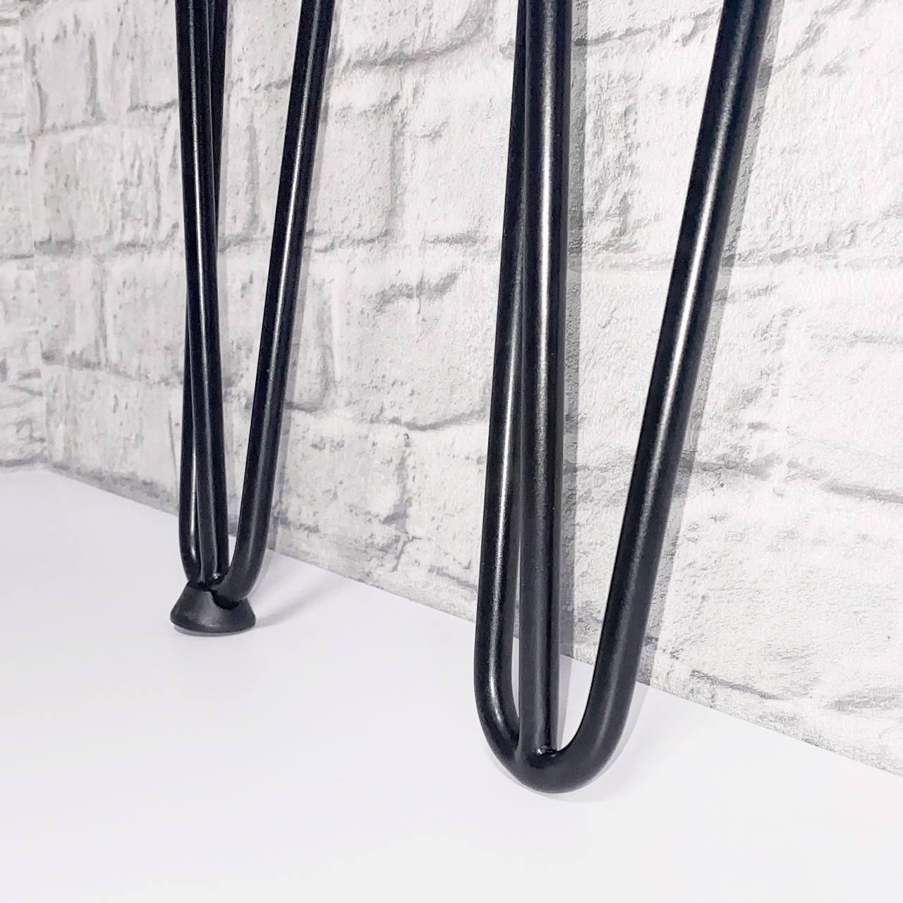 Ніжка шпилька потрійна Krei Hairpin Legs Н 200 мм труба Д-10x1,2 Чорний (НШ1004.20) - фото 4