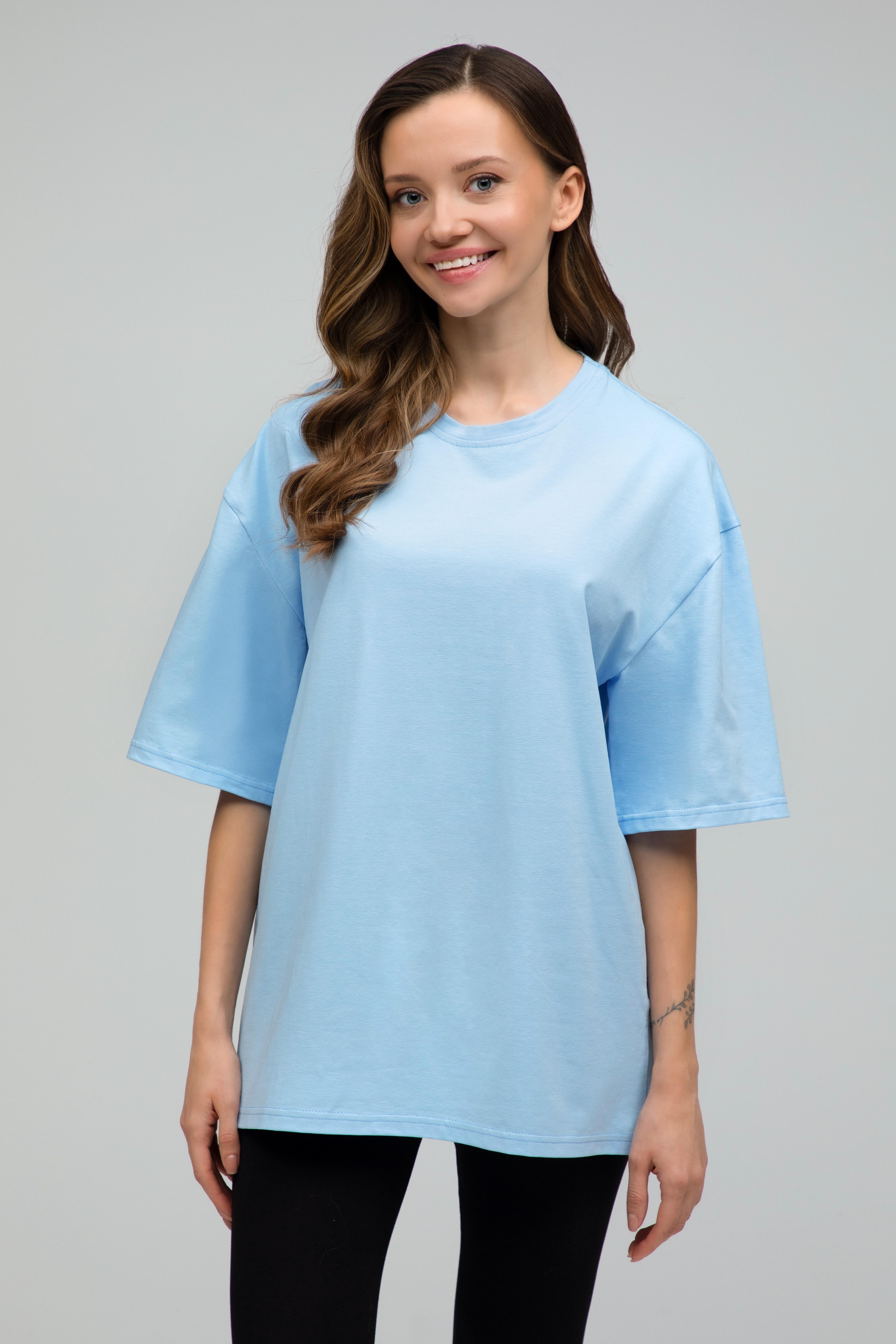 Футболка женская Ray oversize L/XL Голубой (U0104W-Sky Blue)