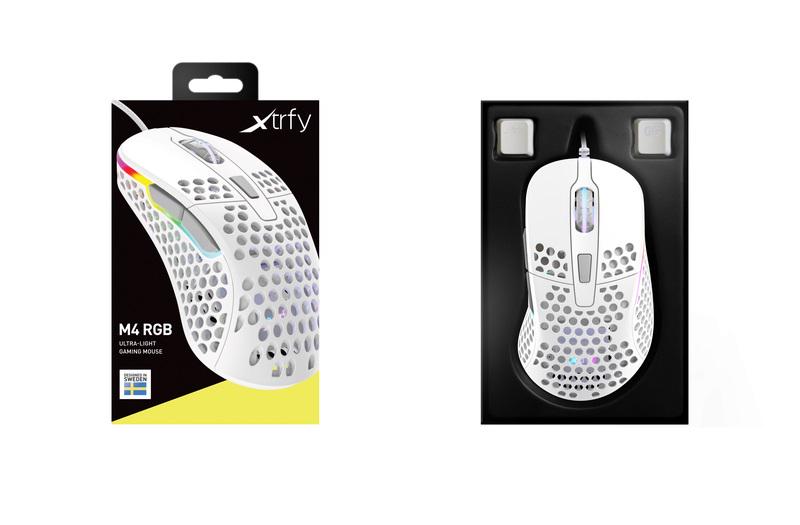 Мишка ігрова провідна Xtrfy Cherry M4 з RGB Білий (XG-M4-RGB-White) - фото 3