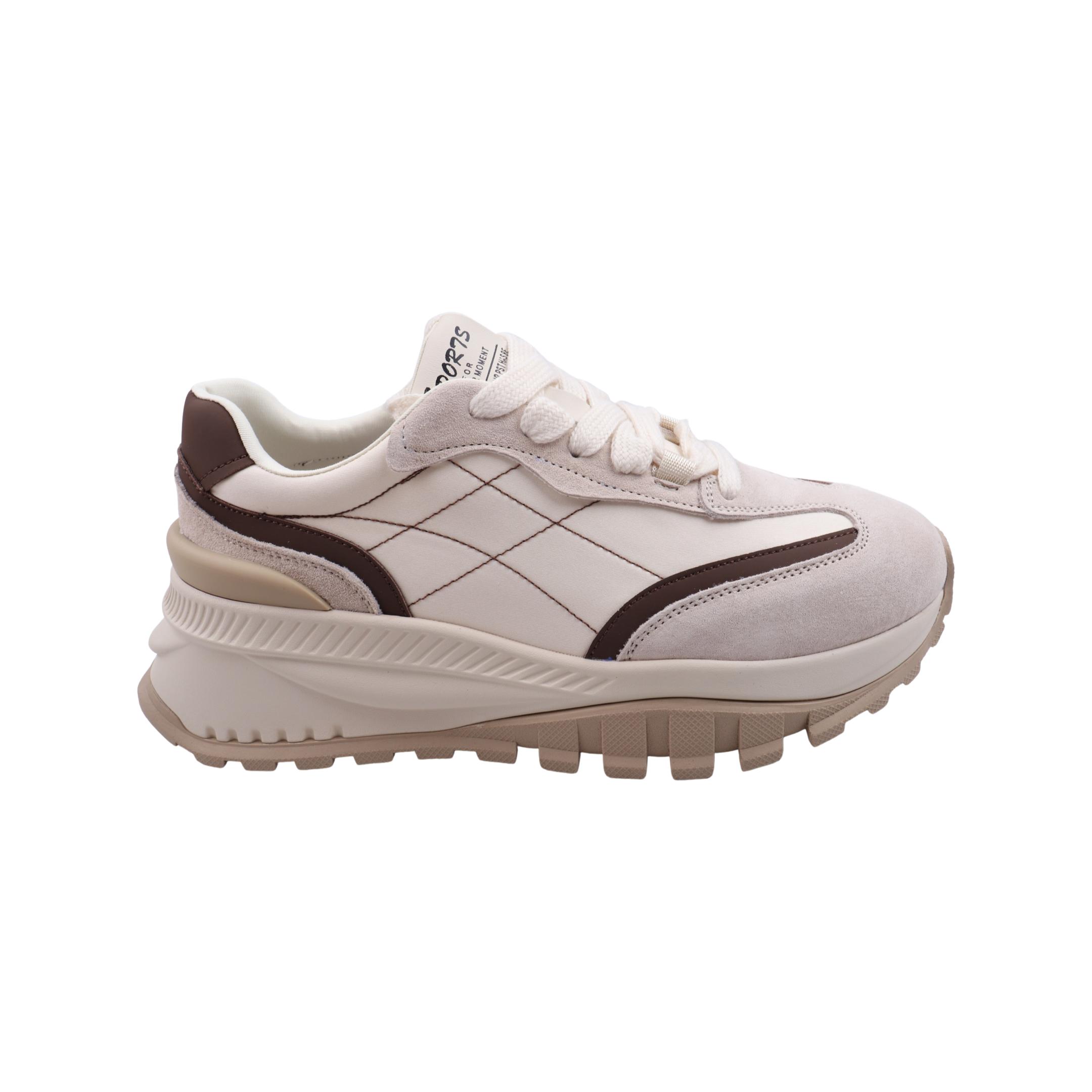 Кросівки жіночі Melanda із замші р. 39 Бежевий (152-23DK) - фото 3