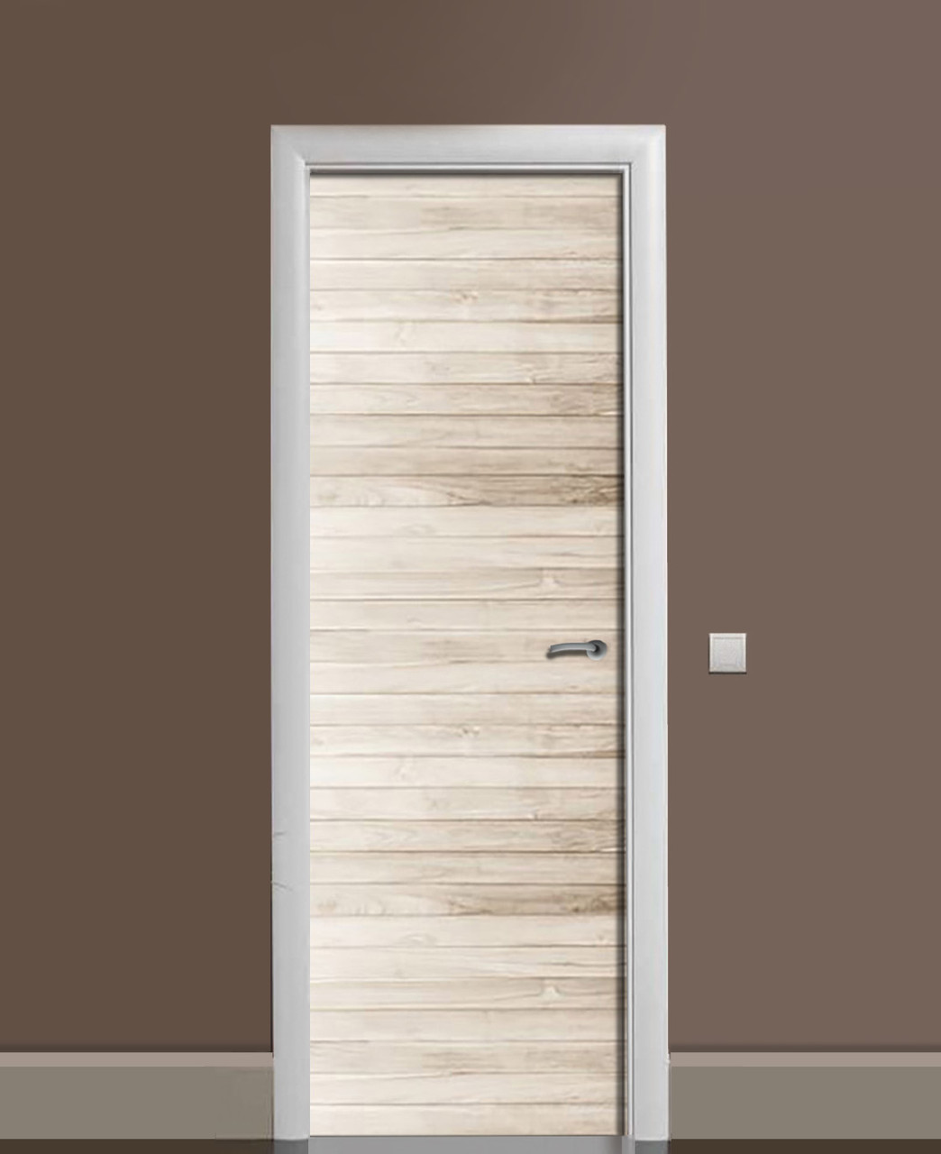 Наліпка 3D на двері Zatarga "Вертикальний паркан" вінілова 650х2000 мм