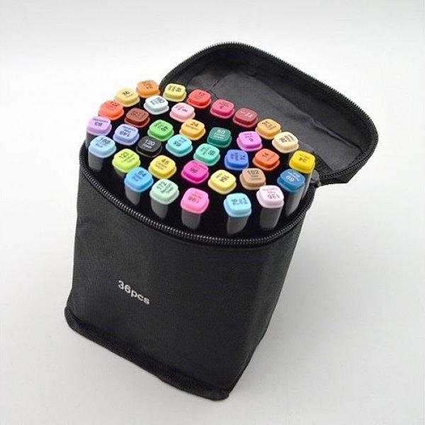 Набір маркерів двосторонніх Sketch Marker 36 кольорів в сумочці (b79ecbcf)