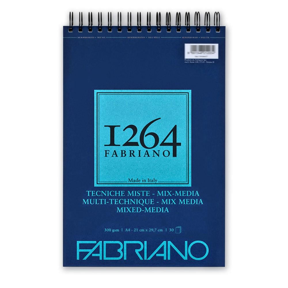 Альбом для акварели Fabriano 1264 Mix Media на спирали 300 г/кв. м 30 л. А4 Белый (19100643) Альбом для акварели Fabriano 1264 Mix Media на спирали 300 г/кв. м 30 л. А4 Белый (19100643)