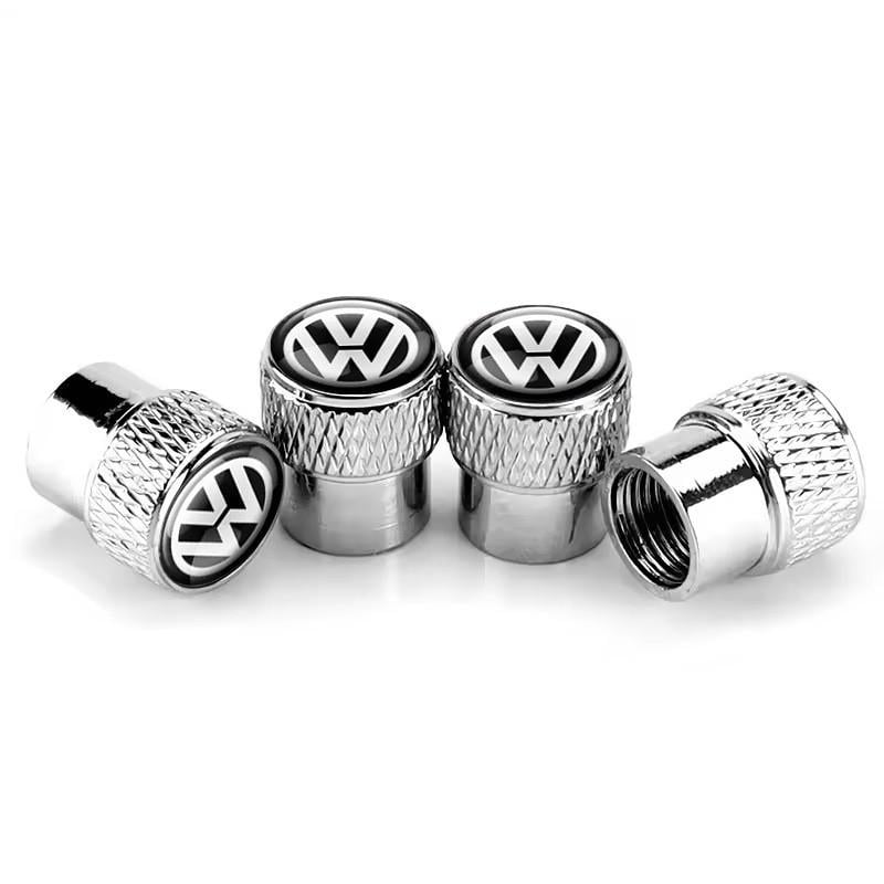 Набір захисних ковпачків на ніпель SUNROZ Caps для Volkswagen Rif Metal Silver Volkswagen 4 шт. (A67762)