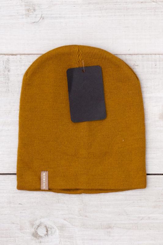 Шапка демісезонна однотонна для жінки Носи Своє One size Гірчичний​ (14806)