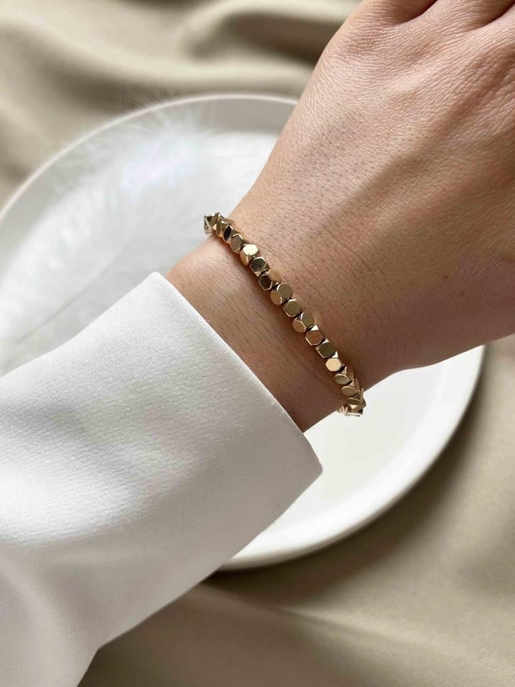 Браслет жіночий із гематиту Золотий (4525) Браслет жіночий із гематиту Золотий (4525)