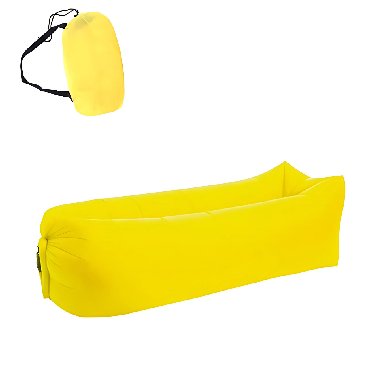 Лежак надувной Lamzac X-2 MAX двухслойный 200х90х70 см до 200 кг Желтый (TM001312) - фото 1