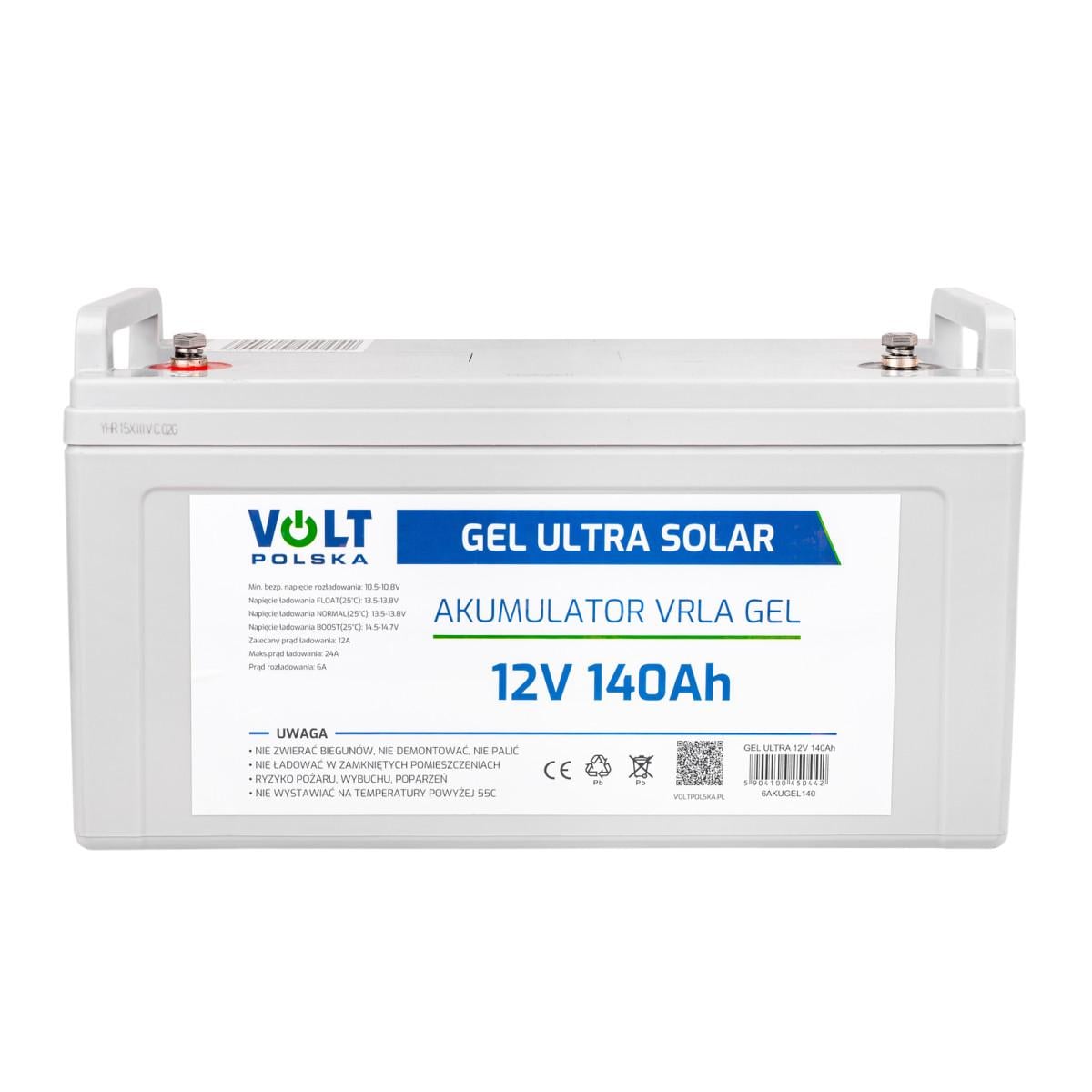 Аккумулятор гелевой Volt Polska VPRO Premium VRLA 12V 140 Ah (6AKUGEL140)