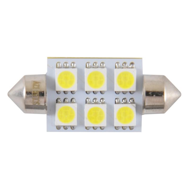 Автомобильная лампа Solar 12V SV8,5 T11x39 6smd 5050 White