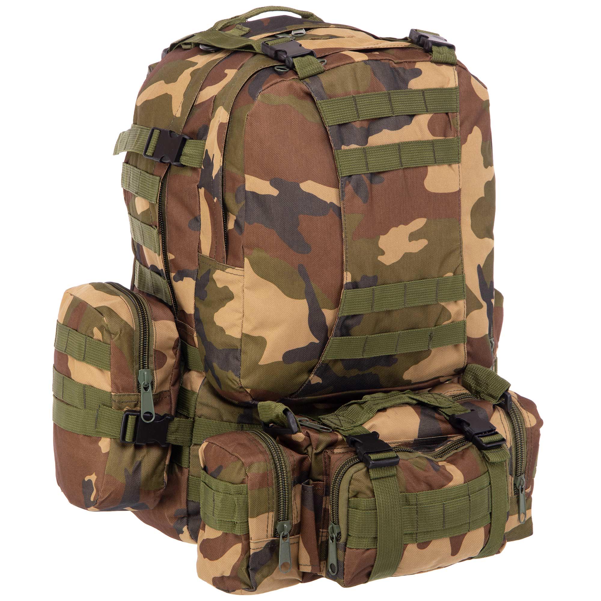Рюкзак рейдовый SP-Sport 50х34х15+10 см 55 л Камуфляж Woodland (ZK-5504)