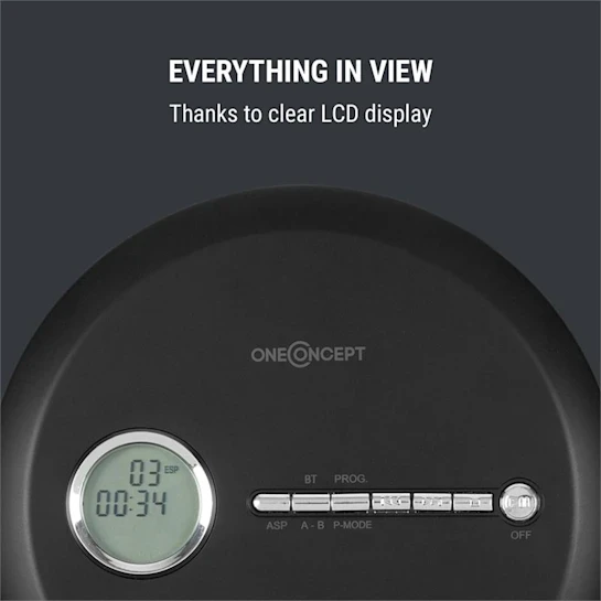 Портативный CD-проигрыватель OneConcept CDC 100 MP3-CD ЖК-дисплей - фото 6