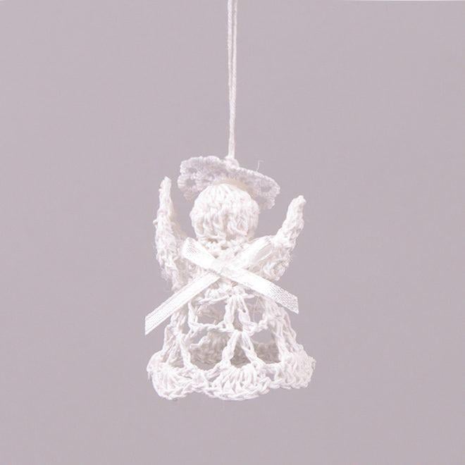 Набор новогодних подвесок вязаных Flora Ангел 6 шт. (24141)