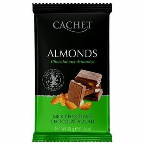 Шоколад молочный Cachet Almonds миндаль 300 г (21642)