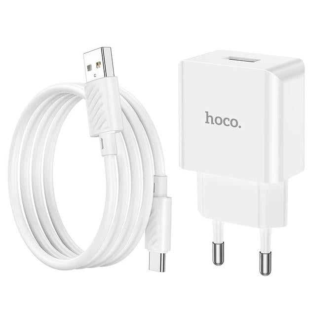 Комплект СЗУ Hoco C106A 1USB 10.5W + TYPE-C 1 м