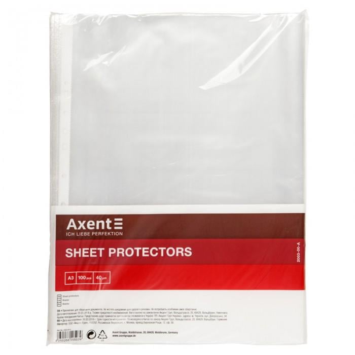 Файл А3 вертикальный Axent 40 мкм глянец фактура 100 шт. Файл А3 вертикальный Axent 40 мкм глянец фактура 100 шт.