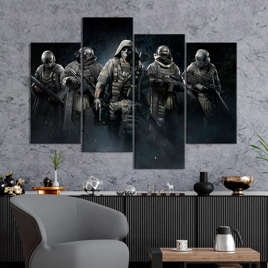 Настенний декор Пятерка оперативников игра Tom Clancy’s Ghost Recon 129x90 см (A213-4) - фото 1 Настенний декор Пятерка оперативников игра Tom Clancy’s Ghost Recon 129x90 см (A213-4) - фото 1