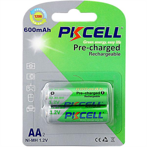 Аккумулятор PKCELL Ni-MH RTU AA600-2B AA 600 mAh 1,2V 2 шт. (8479)