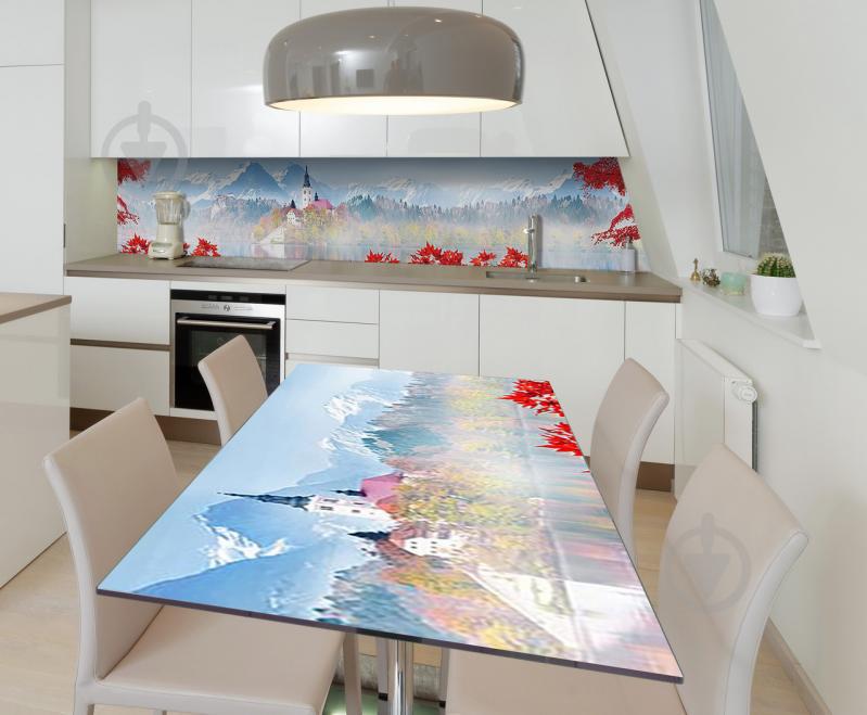 Наклейка виниловая на стол Zatarga  "Акварельный Замок"  600х1200 мм