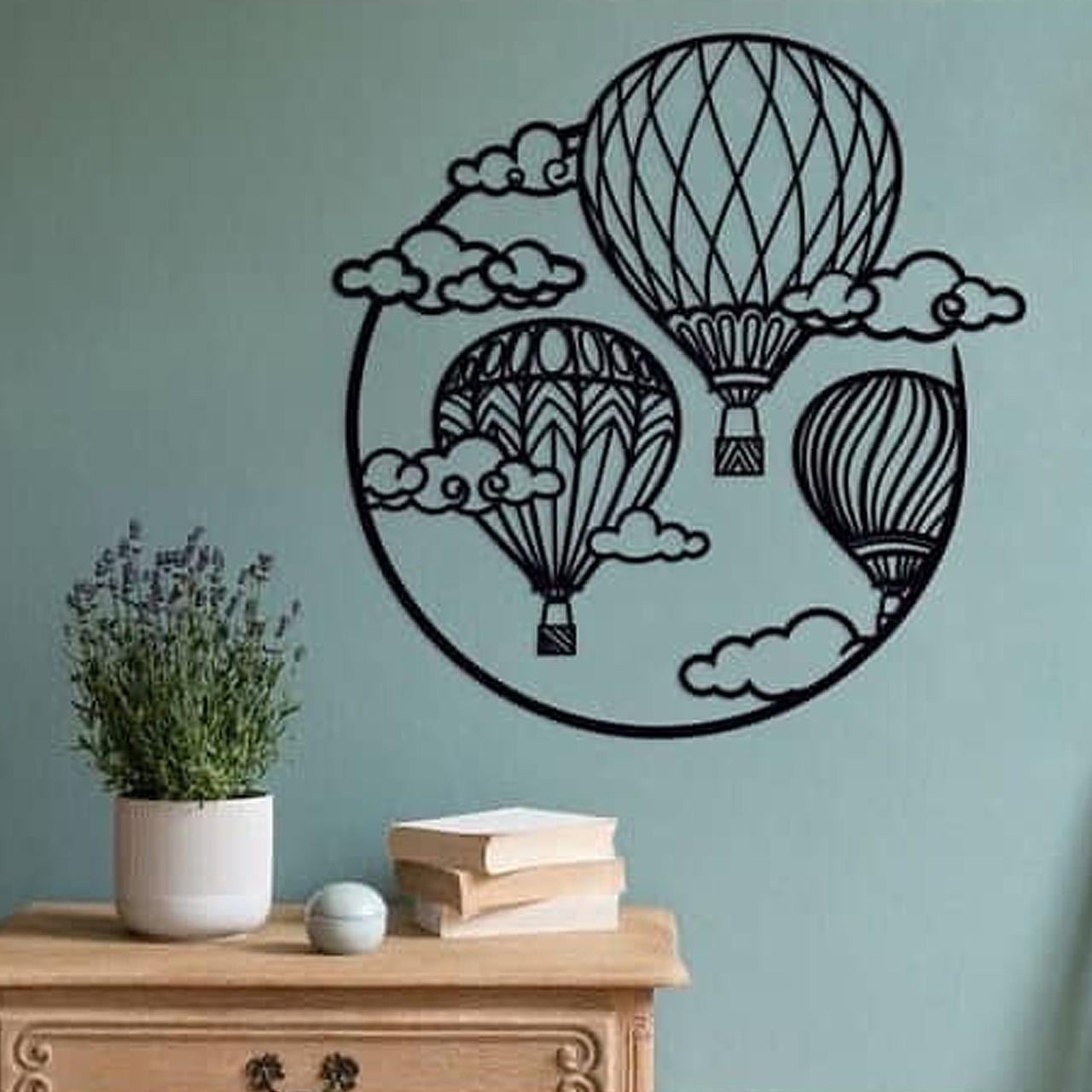 Панно настенное DecorWood Воздушные шары из дерева 60х61 см (а285)
