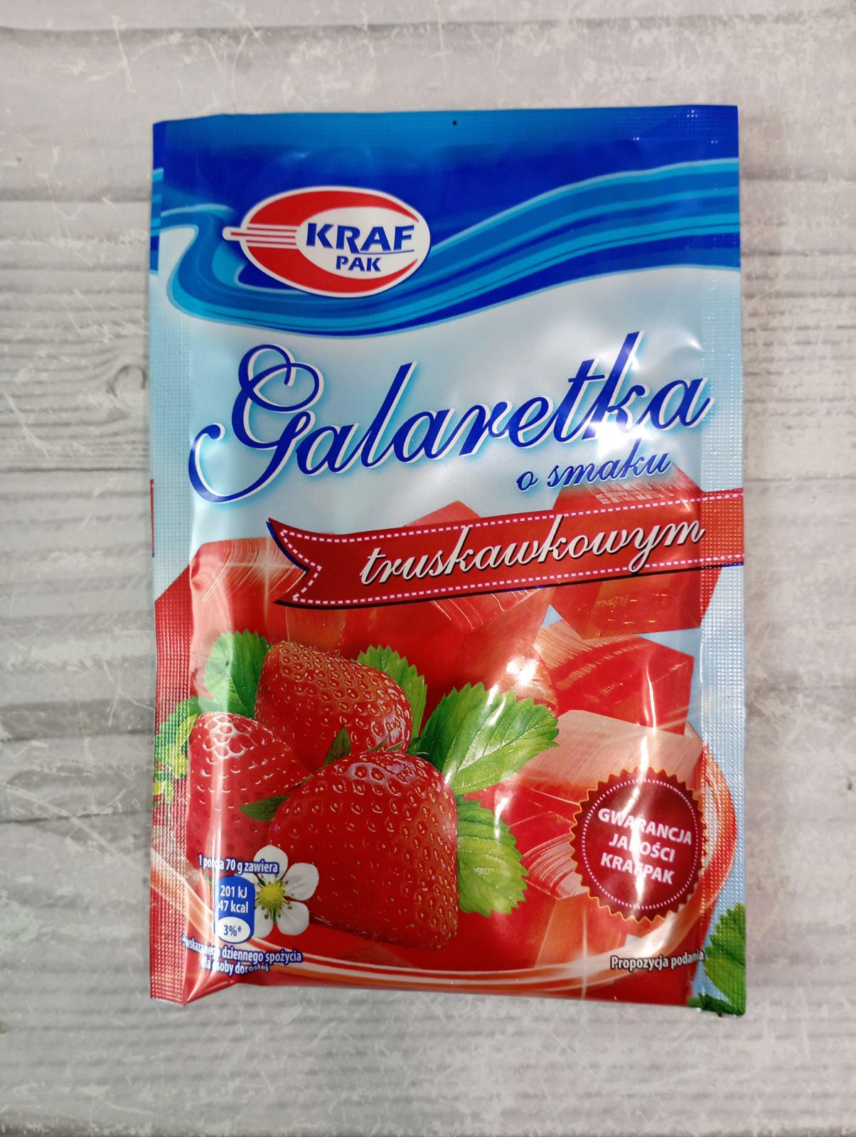 Желе KRAF PAK зі смаком полуниці 70 г