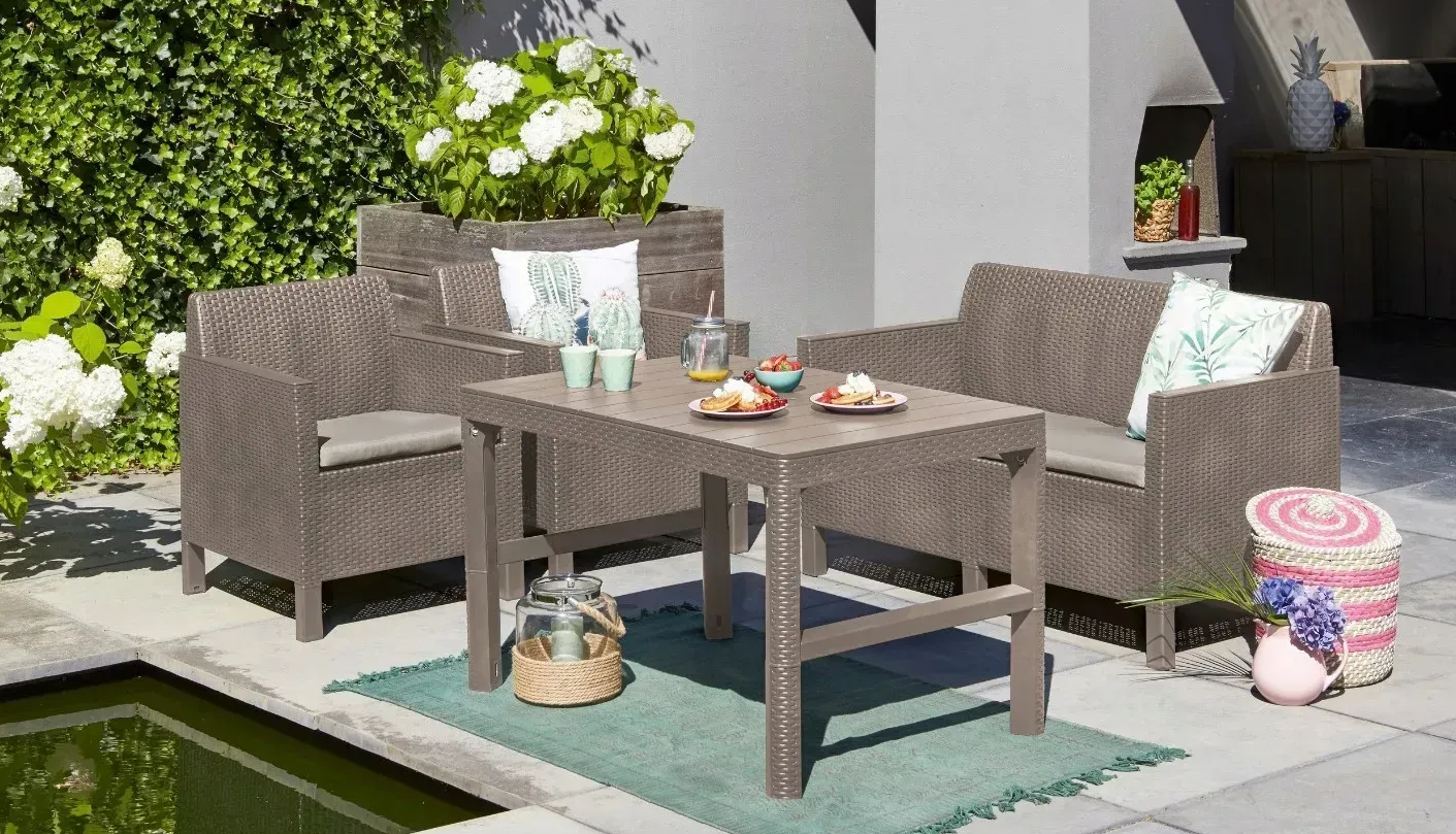 Стол для сада Keter Lyon раскладной Капучино (232296) - фото 7