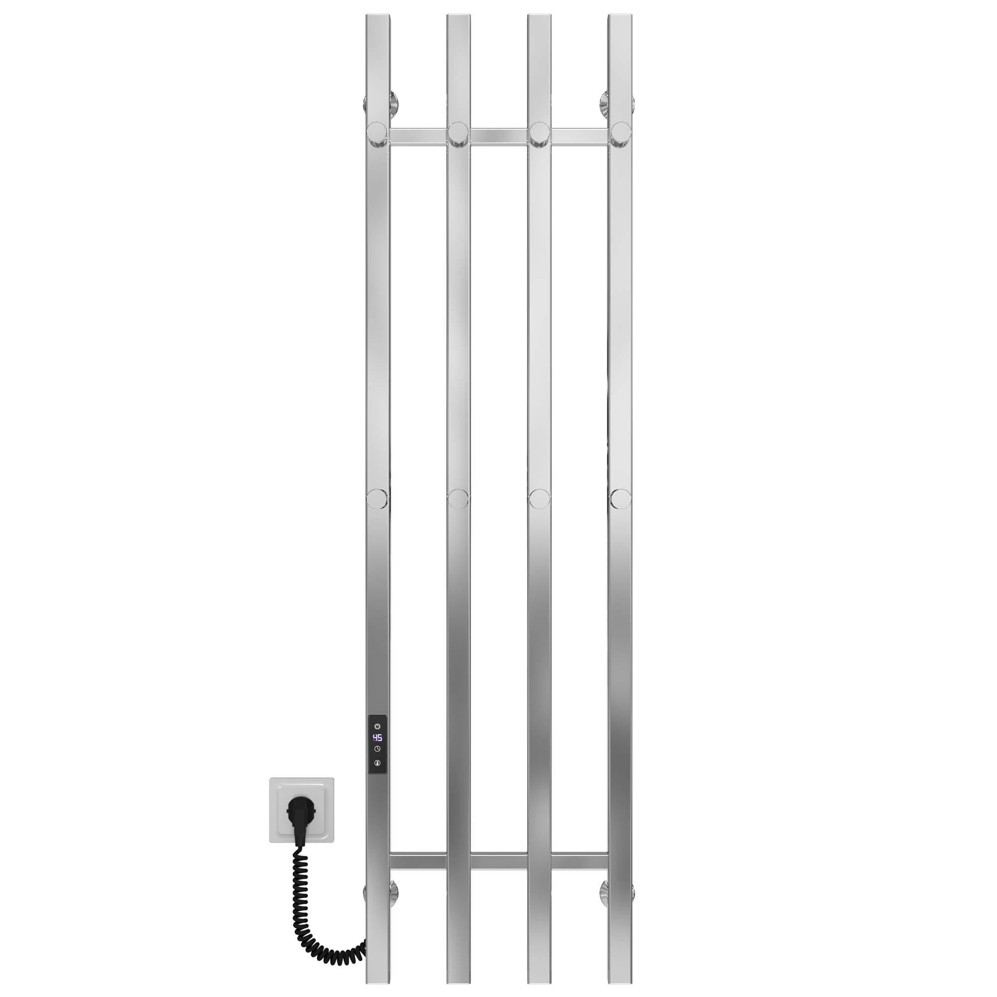 Полотенцесушитель электрический Deffi Split П4 JD04 левое подключение нержавеющая сталь 300х1200 мм Хром (A.SP.120.30.4.E.C.L.2)