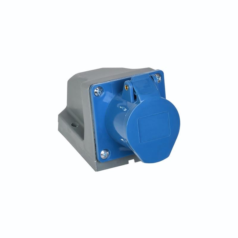 Силовая розетка UEC ЗСИ-113 2P+PE 16А 220 В стационарная IP44 Синий (PSR11-016-3-U)