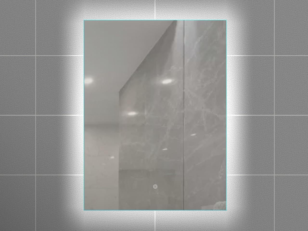 Зеркало для ванной комнаты AVT с контурной LED-подсветкой и сенсорным выключателем 600х800 мм (30410938)