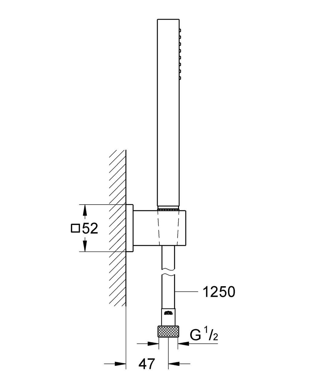 Душовий набір Grohe Euphoria Cube з тримачем/шлангом/лійкою (27703000) - фото 3