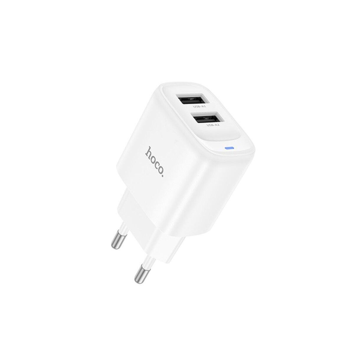 Зарядний пристрій Hoco C141A Smart Dual-Port Charger 2xUSB 2,1A White (6942007627856) Зарядний пристрій Hoco C141A Smart Dual-Port Charger 2xUSB 2,1A White (6942007627856)