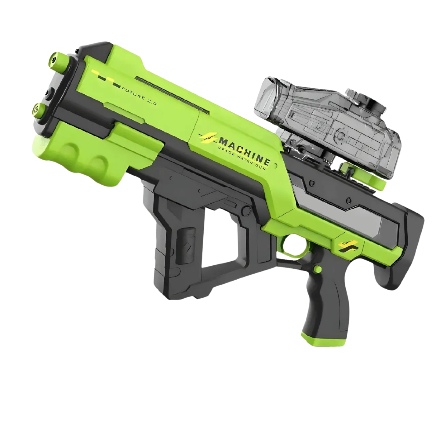 Пистолет водный для детей электрический Скорпион с автоматической закачкой воды на аккумуляторе с подсветкой Зеленый