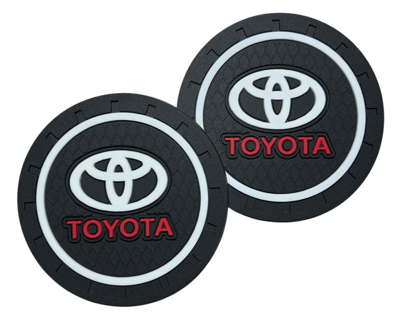 Коврик в подстаканник с логотипом Toyota силиконовый 2 шт. (2498241904)