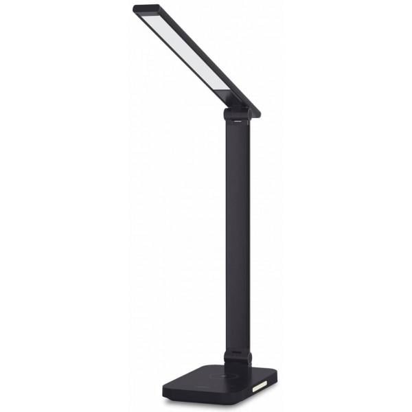 Настольная лампа Videx VL-TF17B 18W LED 1800-6500K с беспроводной зарядкой Black (27467)