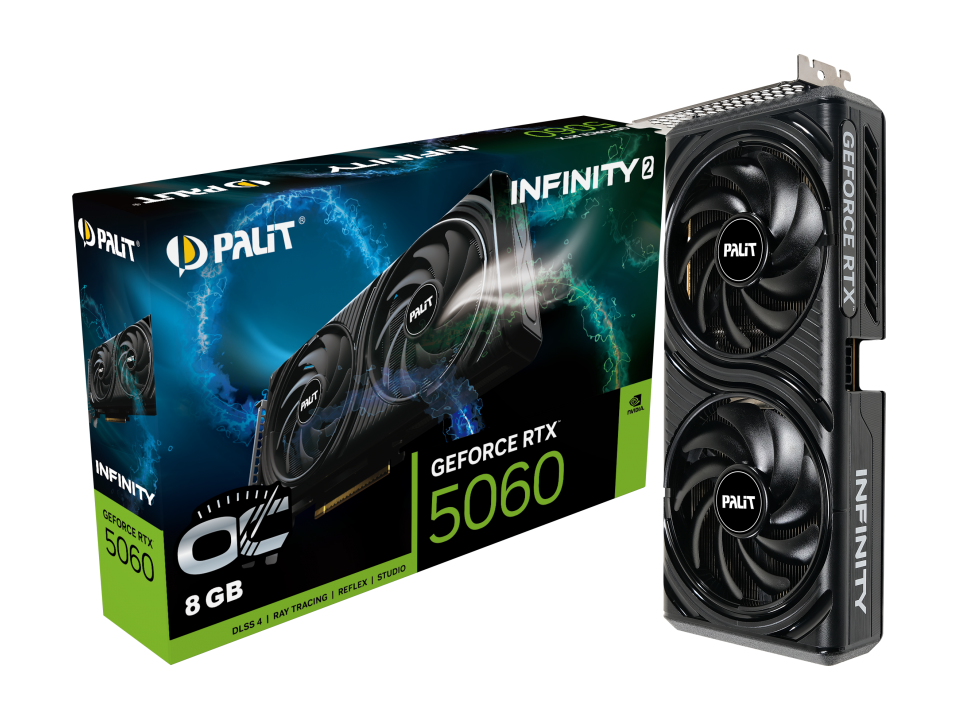 Видеокарта RTX 5060 8GB GDDR7 Infinity 2 OC Palit (NE75060V19P1-GB2063L)