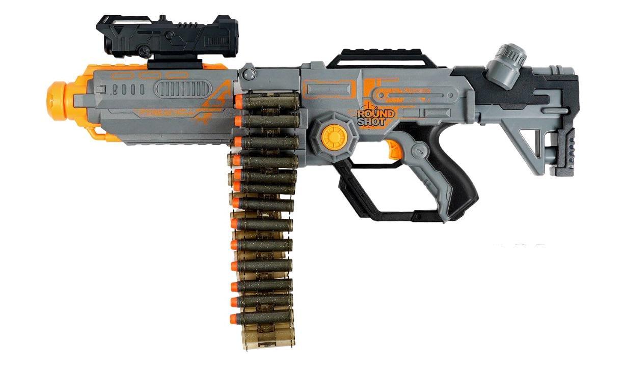 Автомат игрушечный Blaze Storm автоматический принцип работы аккумулятор стреляет мягкими патронами 7,4 V Grey (160046)