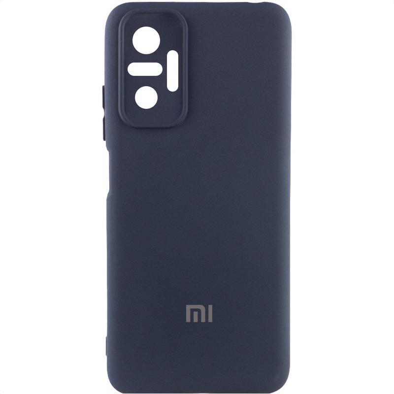 Противоударный Чехол Silicone Cover Lakshmi Full Camera (AAA) with Logo для Xiaomi Redmi Note 10 Pro / 10 Pro Max Midnight Blue