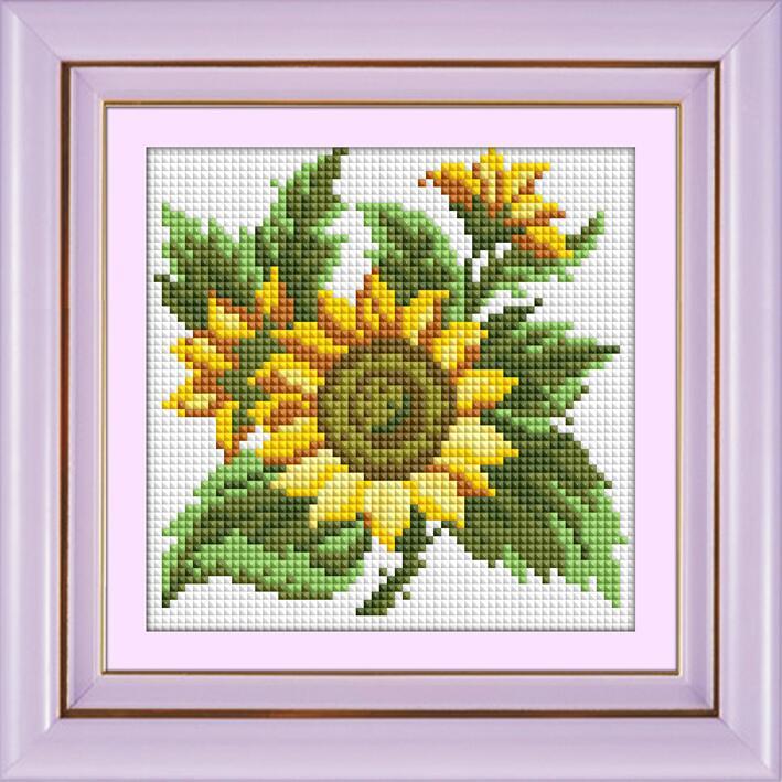 Алмазная мозаика Dream Art Подсолнух 16x16 см (DA.30429M)