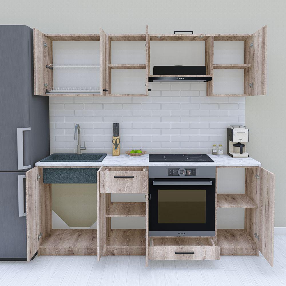 Кухня модульная готовая 2 м 200 см Аликанте (МП39в) - фото 2 Кухня модульная готовая 2 м 200 см Аликанте (МП39в) - фото 2