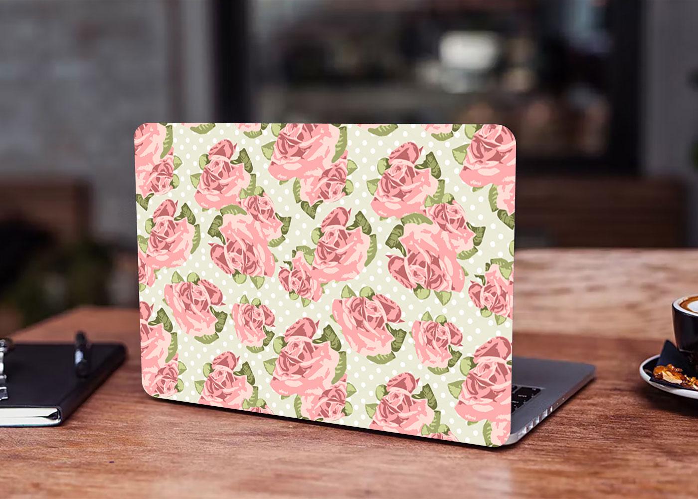 Декоративна наклейка на ноутбук 17,3" Roses Texture 400х260 мм (100244_17) Декоративна наклейка на ноутбук 17,3" Roses Texture 400х260 мм (100244_17)