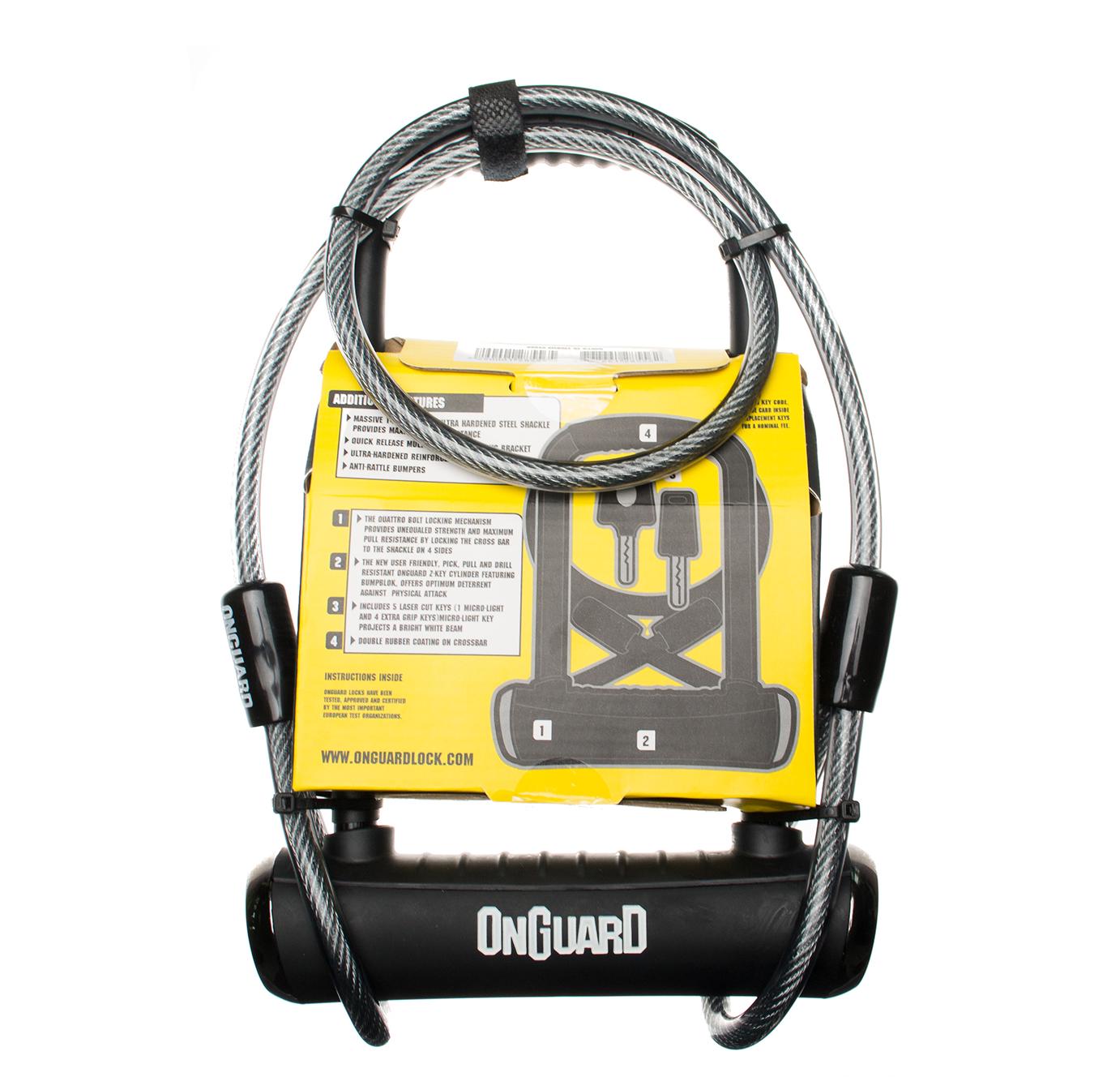 Велозамок Onguard U-lock 8005X Pitbull DT 115x230 Чорний - фото 2