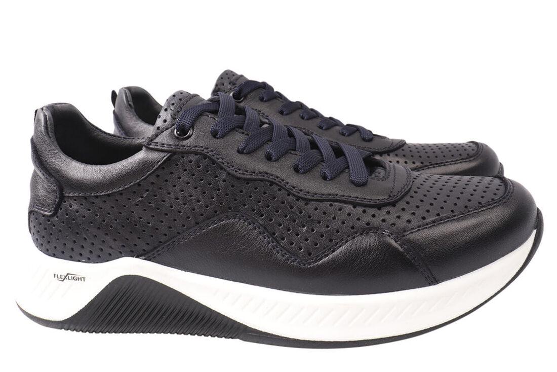 Кросівки чоловічі Konors зі шкіри на шнурівці р. 44 Синій (531-21DTS)